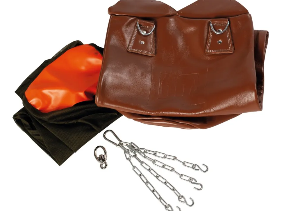 Boxsack Leder 100 cm ungefüllt braun