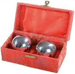 Chinesische Kugeln mit Klang, silber / chrom