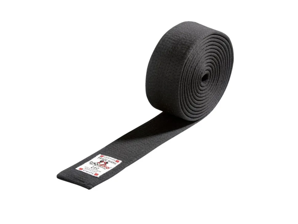 DANRHO Budo-Gürtel, in 4 cm oder 5cm schwarz, aus Baumwolle
