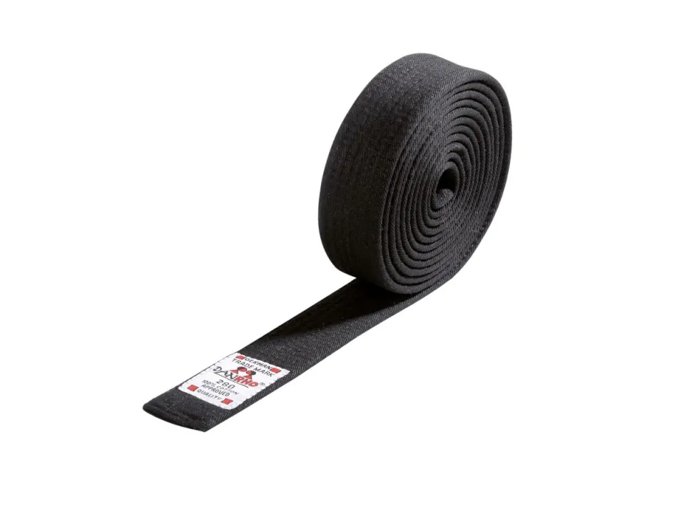 DANRHO Budo-Gürtel, in 4 cm oder 5cm schwarz, aus Baumwolle