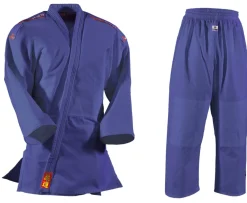 DANRHO Judoanzug Yamanashi mit Schulterstreifen in blau oder weiß