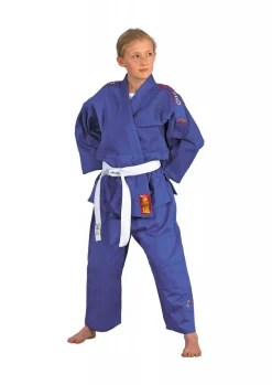 DANRHO Judoanzug Yamanashi mit Schulterstreifen in blau oder weiß