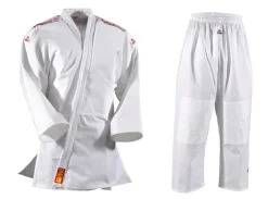 DANRHO Judoanzug Yamanashi mit Schulterstreifen in blau oder weiß