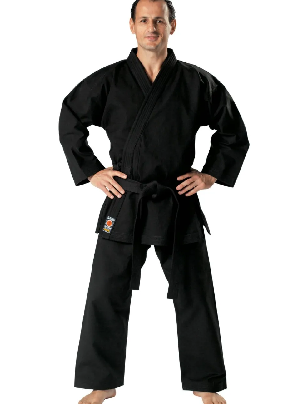 Karateanzug Traditional schwarz 12 oz