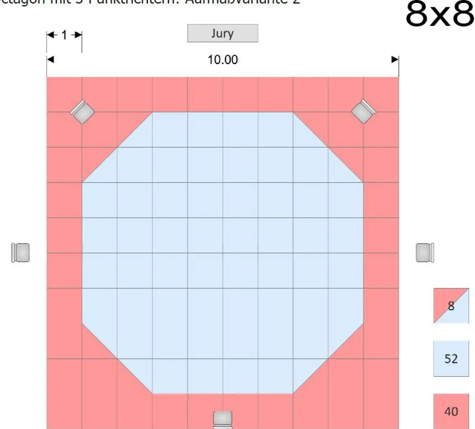 Octagon Ecken für Wendematte - WT anerkannt, 2er Set