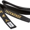 Schwarzer Gürtel 5 cm m. Bestickung TKD