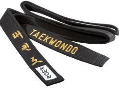 Schwarzer Gürtel 5 cm m. Bestickung TKD