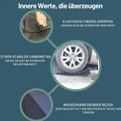 Selbstverteidigungsschirm mit Rundhakengriff