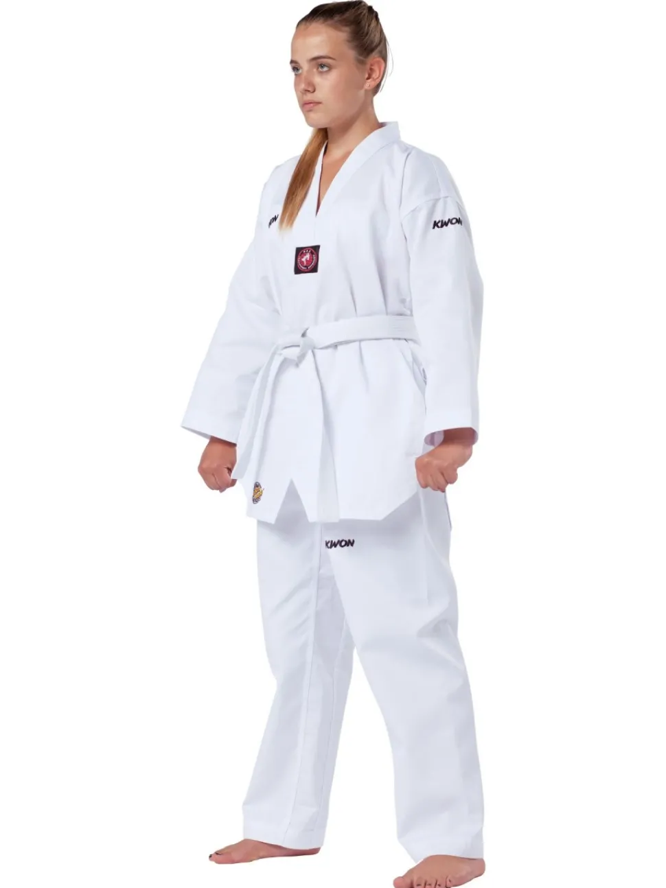 TKD-Anzug Victory, weiß mit weißem Revers